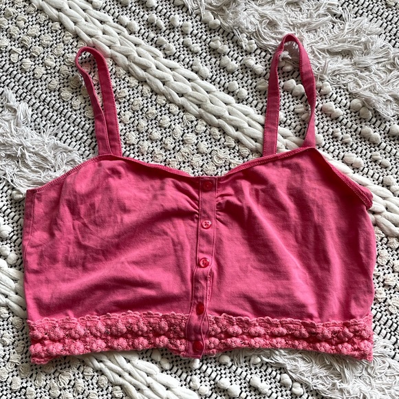 Pink Cropped Tank - Picture 1 of 8